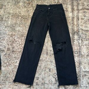 GRLFRND Bella low rise jeans black ripped